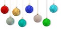 Christmas xmas balls isolated hanging for background - 3d rendering