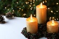 Christmas Xmas Candles Royalty Free Stock Photo