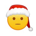 Christmas Yawning face Large size of yellow emoji smile