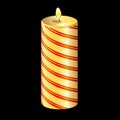 Christmas yellow candle