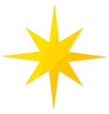 Christmas yellow star