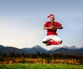 Christmas yoga Royalty Free Stock Photo