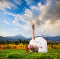 Christmas yoga Royalty Free Stock Photo