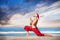 Christmas yoga on the beach