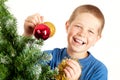 Christmas and young boy Royalty Free Stock Photo