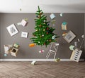 Christmas zero gravity Royalty Free Stock Photo