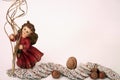 Christmasangel with sweets Royalty Free Stock Photo