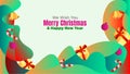 Minimalist Christmas Web Template with Blank White Copy Space. abstract fluid vector illustration Royalty Free Stock Photo