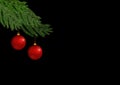 Christmasdecoration on black Royalty Free Stock Photo