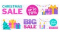 Christmase sale. Flyer, banner. Royalty Free Stock Photo