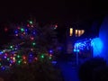 Christmaslights  in the night Royalty Free Stock Photo
