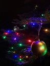 Christmaslights  in the night Royalty Free Stock Photo