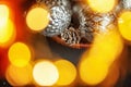 Christmass abstract background in golden tones