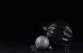 Christmass balls on black background Royalty Free Stock Photo