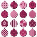 Christmass decor balls scrapbook on white background