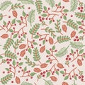 Christmass seamless floral texture