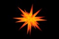 Christmass star on a black background Royalty Free Stock Photo