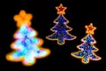 Christmass tree shape lights decorations Royalty Free Stock Photo