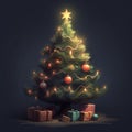 christmass tree with star on top Royalty Free Stock Photo