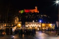 Christmassy castle from the square.