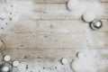 Christmassy grey wood background with decoration Royalty Free Stock Photo