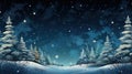 Christmassy illustration. Winter wonderland. Xmas background. Generative AI