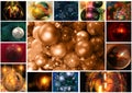 Christmast ball collage Royalty Free Stock Photo
