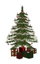 Christmastree with prÃÂ¤sent 3 Royalty Free Stock Photo