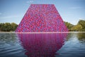 Modern art: Christo\'s \'Mastaba\' - stacked bright color barrels. 2