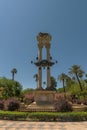 Christopher Columbus monument in Murillo park, Seville, Spain