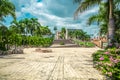 Christopher Columbus Palace on Piazza di Spagna in the historic center of Santo Domingo, Dominican Republic Royalty Free Stock Photo