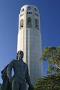 Christopher Columbus Statue and Coit Tower