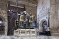Christopher Columbus tomb in Seville Cathedral. Royalty Free Stock Photo