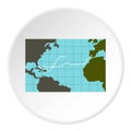 Christopher Columbus voyage icon circle