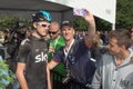 Christopher Froome posing with fan at the teams presentation