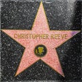 Christopher Reeves star on Hollywood Walk of Fame Royalty Free Stock Photo