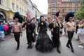 Christopher Street Day - a part of the parade in punk costumes