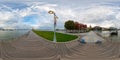 Christopher Street Pier Park New York. 360 equirectangular photo VR