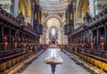 Christopher Wren`s St. Paul`s Cathedral View from the Pulpit Looking Down Nave