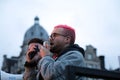Christopher Wylie, a former director of research at Cambridge Analytica, addresses the crowd at the Fair Vote rally