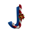 Chritsmas alphabet. Letter J. Handmade with plasticine.