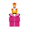 Chritsmas nutcracker with gift box