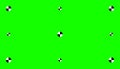 Chroma key, blank green background with motion tracking points. Visual effects compositing. Screen backdrop template