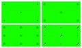 Chroma key, blank green background with motion tracking points. Visual effects compositing. Screen backdrop template