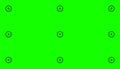 Chroma key, blank green background with motion tracking points. Visual effects compositing. Screen backdrop template