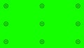 Chroma key, blank green background with motion tracking points. Visual effects compositing. Screen backdrop template