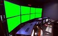 News Control Room 2 with Chroma Key Green Monitors