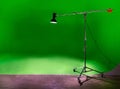 Chroma key in large Photostudio Royalty Free Stock Photo