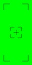 Chroma key vertical green screen with tracker points. Ideal for special effects in social media vertical videos. Vector Royalty Free Stock Photo