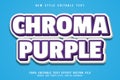 Chroma Purple editable text effect emboss modern style